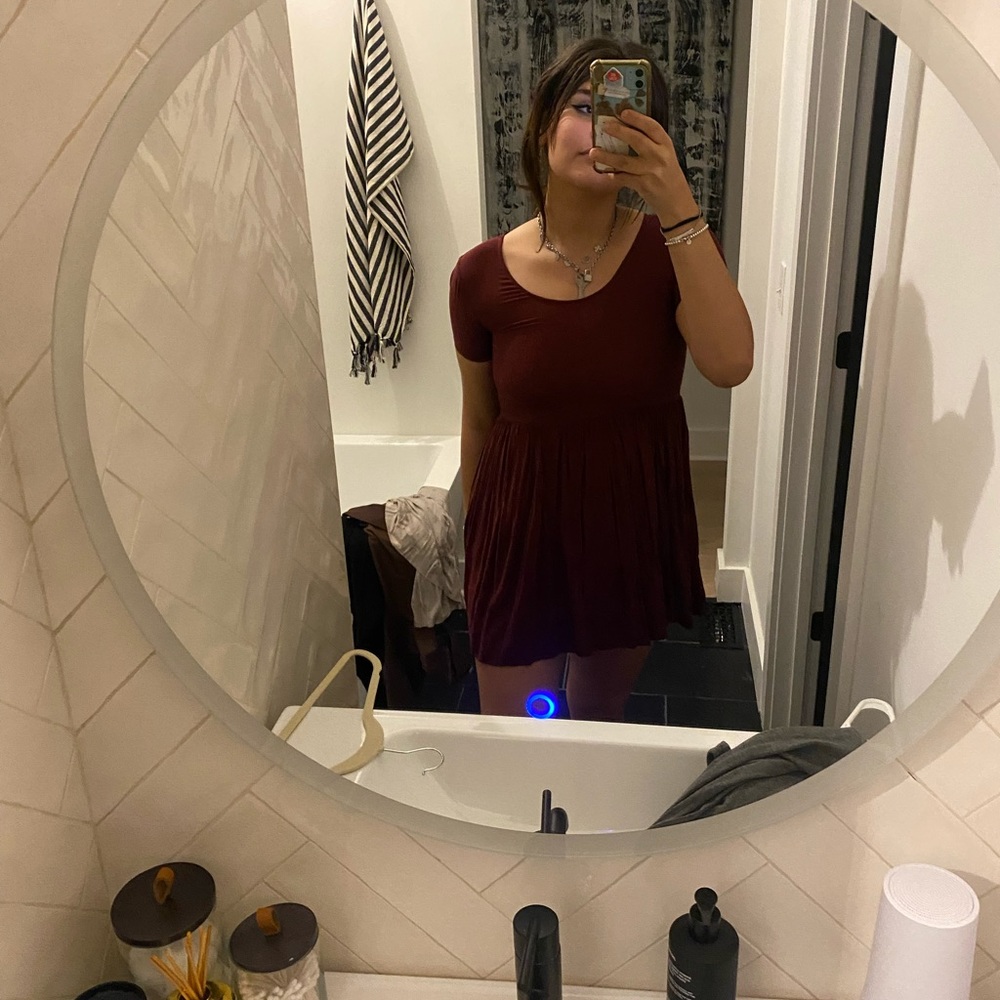 Maroon brandy Melville  tee shirt dress